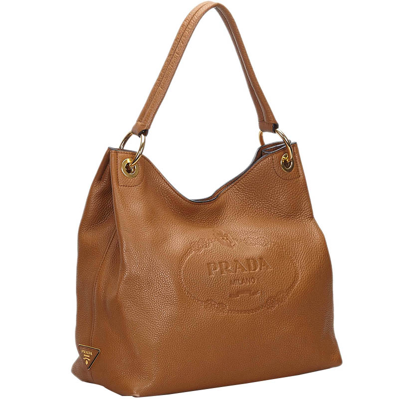 

Prada Brown Leather Shoulder Bag