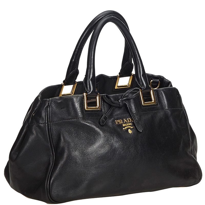 

Prada Black Leather Satchel