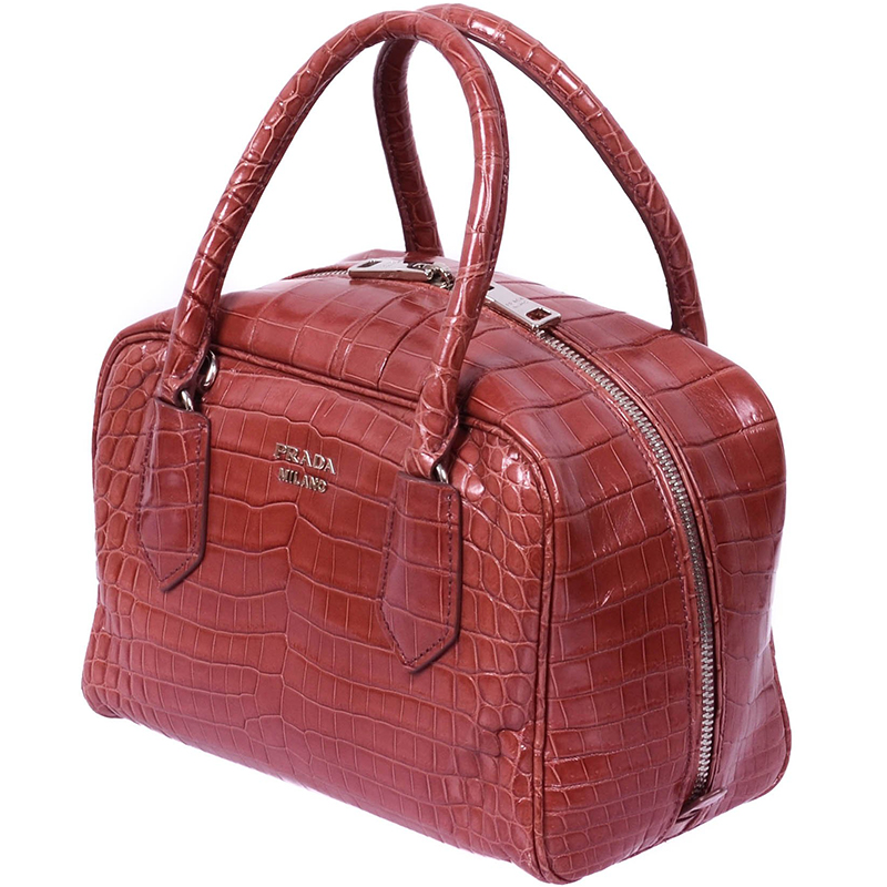 

Prada Red Crocodile Inside Bag