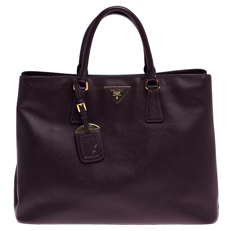 Prada Burgundy Saffiano Lux Leather Large Galleria Tote Prada | TLC