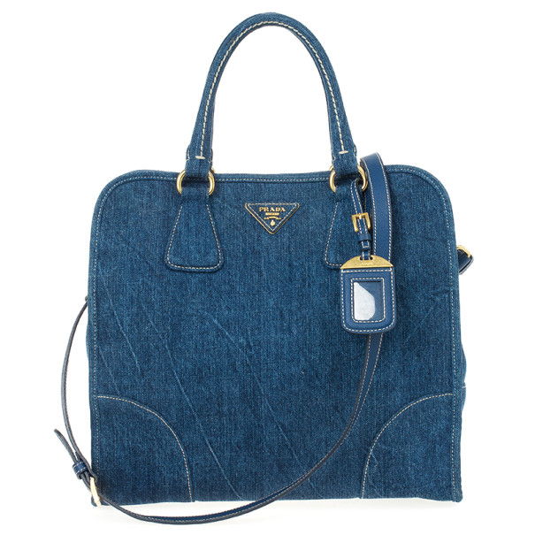 مملوكة مسبقًا Prada Denim Satchel
