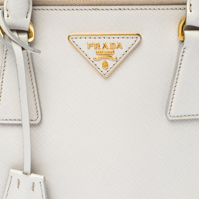 Prada 2022 Saffiano Crystal-Embellished Mini Galleria Tote w/ strap - White  Mini Bags, Handbags - PRA760252