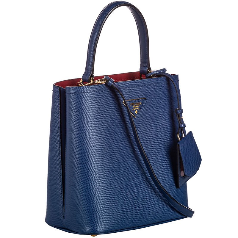 

Prada Blue Saffiano Lux Leather Tote Bag