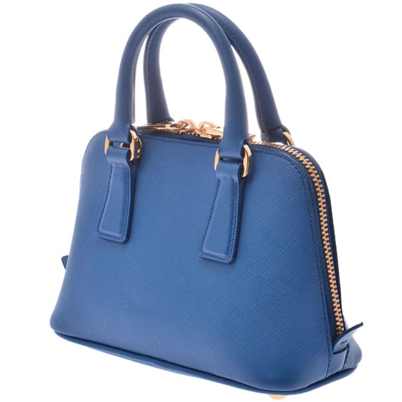

Prada Blue Saffiano Lux Leather Tote Bag