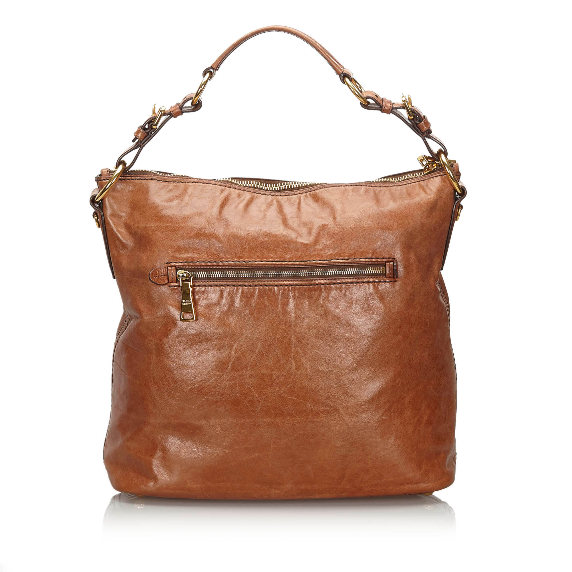 Prada Brown Leather Shoulder Bag Prada Brown Leather Shoulder Bag
