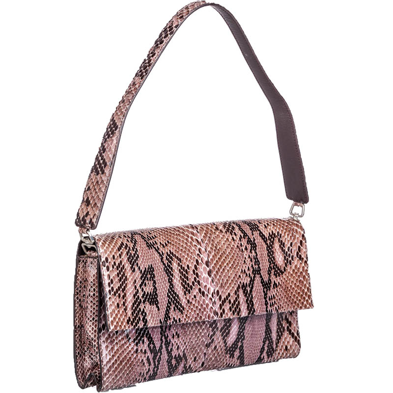 

Prada Brown Python Leather Baguette