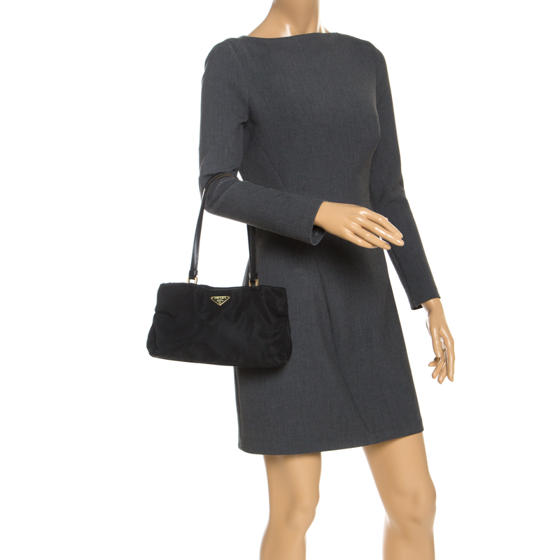 

Prada Black Nylon Mini Shoulder Bag