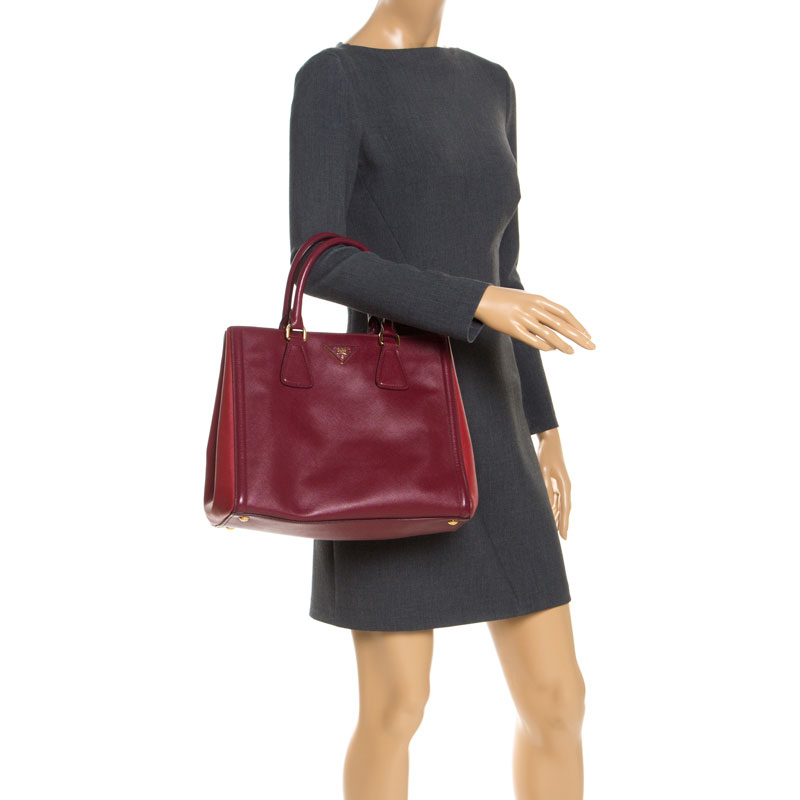 

Prada Bicolor Saffiano Lux Leather Medium Gardener's Tote, Multicolor