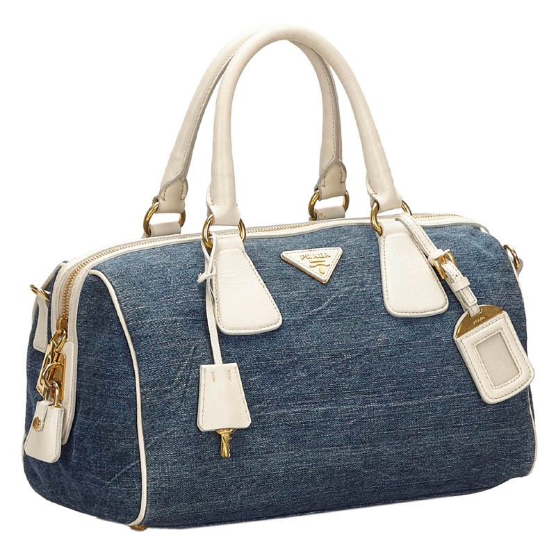 

Prada Blue Denim Satchel