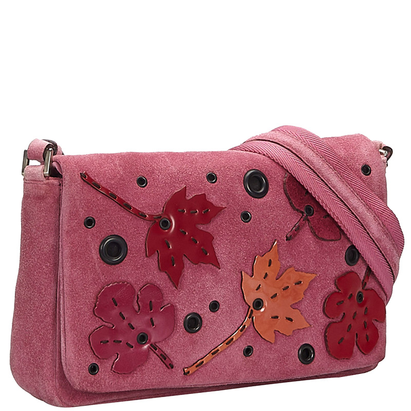 

Prada Pink Suede Shoulder Bag