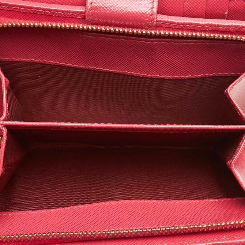 

Prada Pink Saffiano Leather Small Wallet