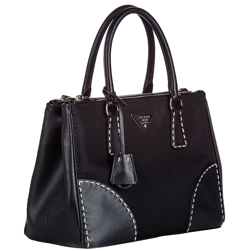 

Prada Black Nylon Lux Galleria Satchel