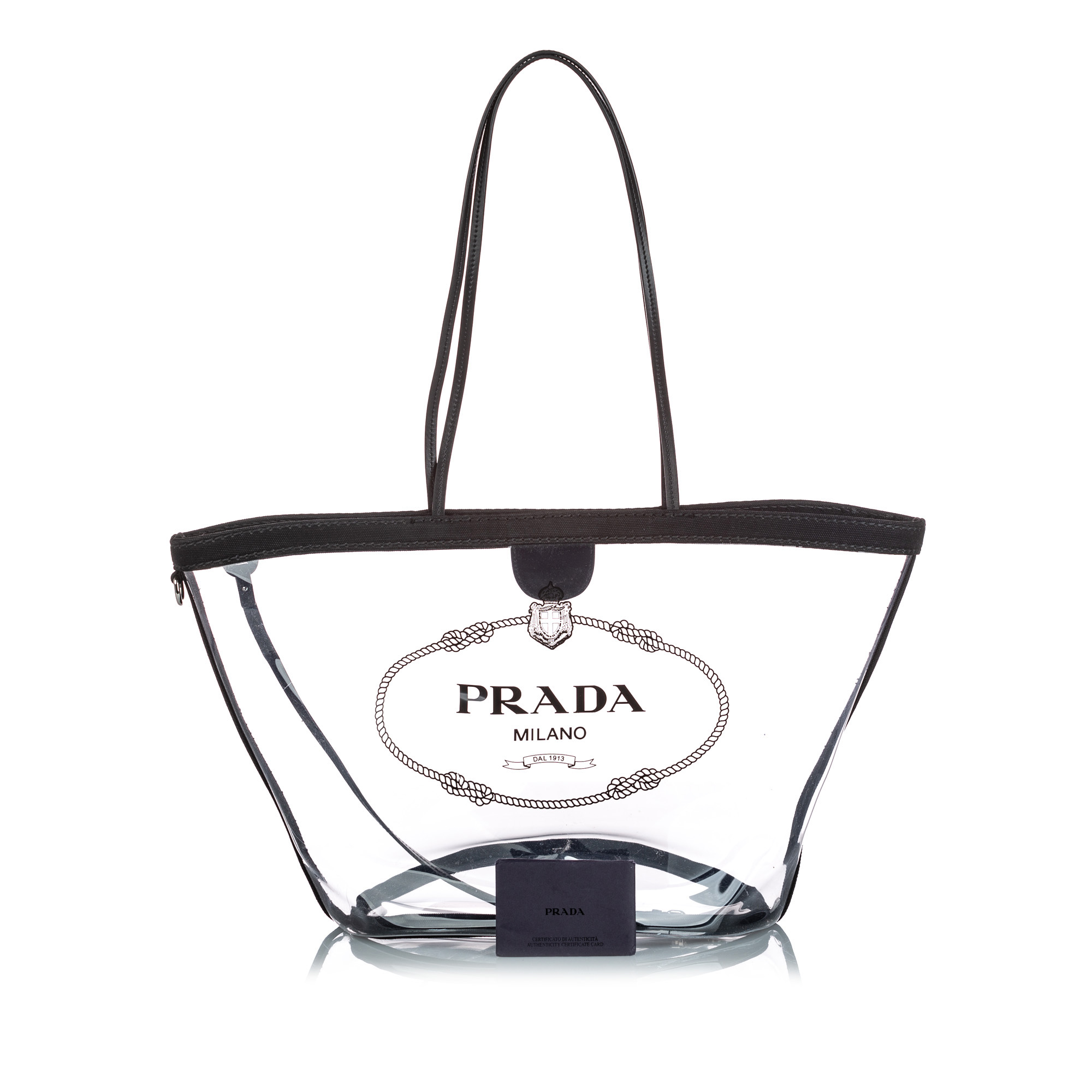 prada transparent tote