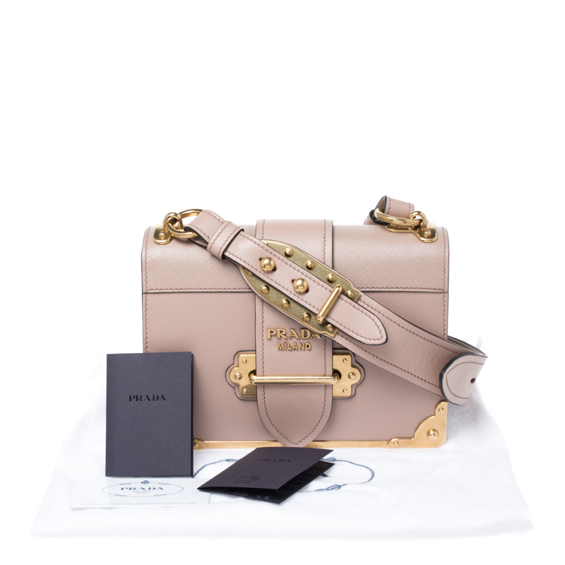 Prada Saffiano Leather Cahier Shoulder Bag (SHF-23798) – LuxeDH