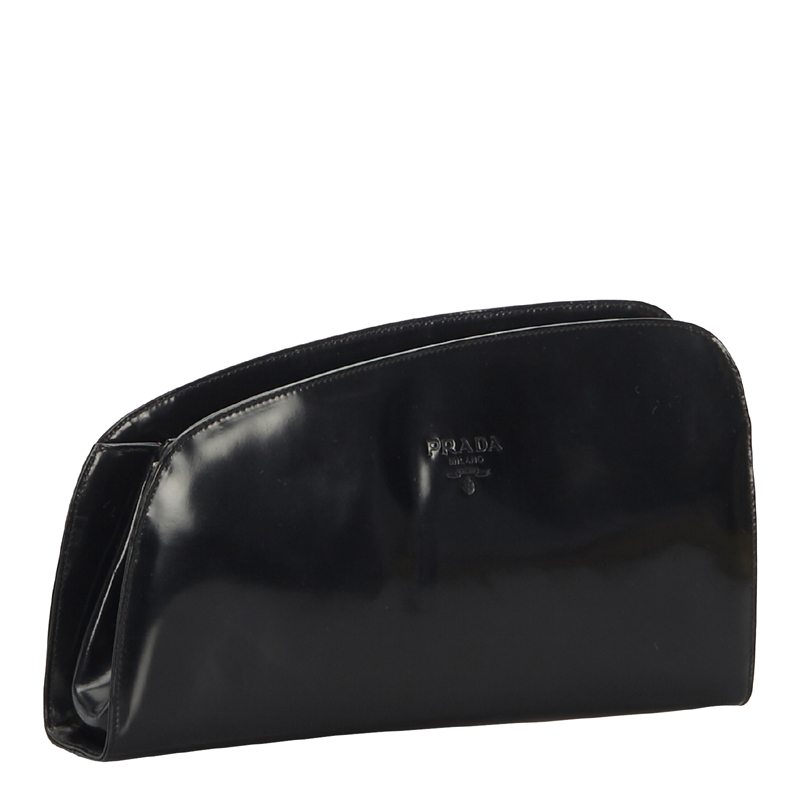 

Prada Black Leather Clutch Bag