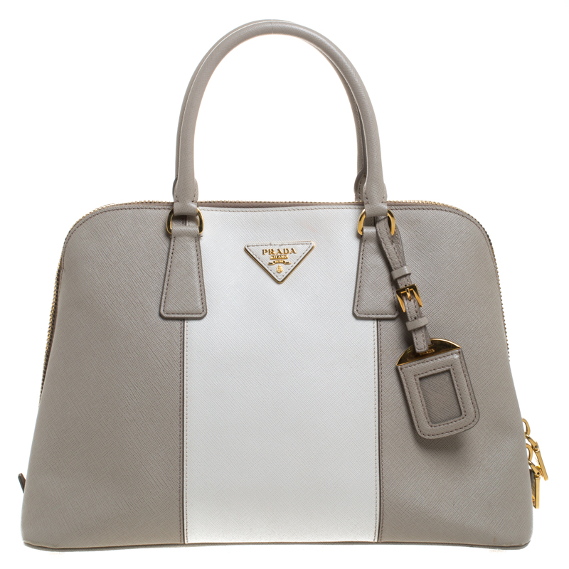 Prada Grey Saffiano Lux Leather Small Promenade Crossbody Bag Prada | The  Luxury Closet