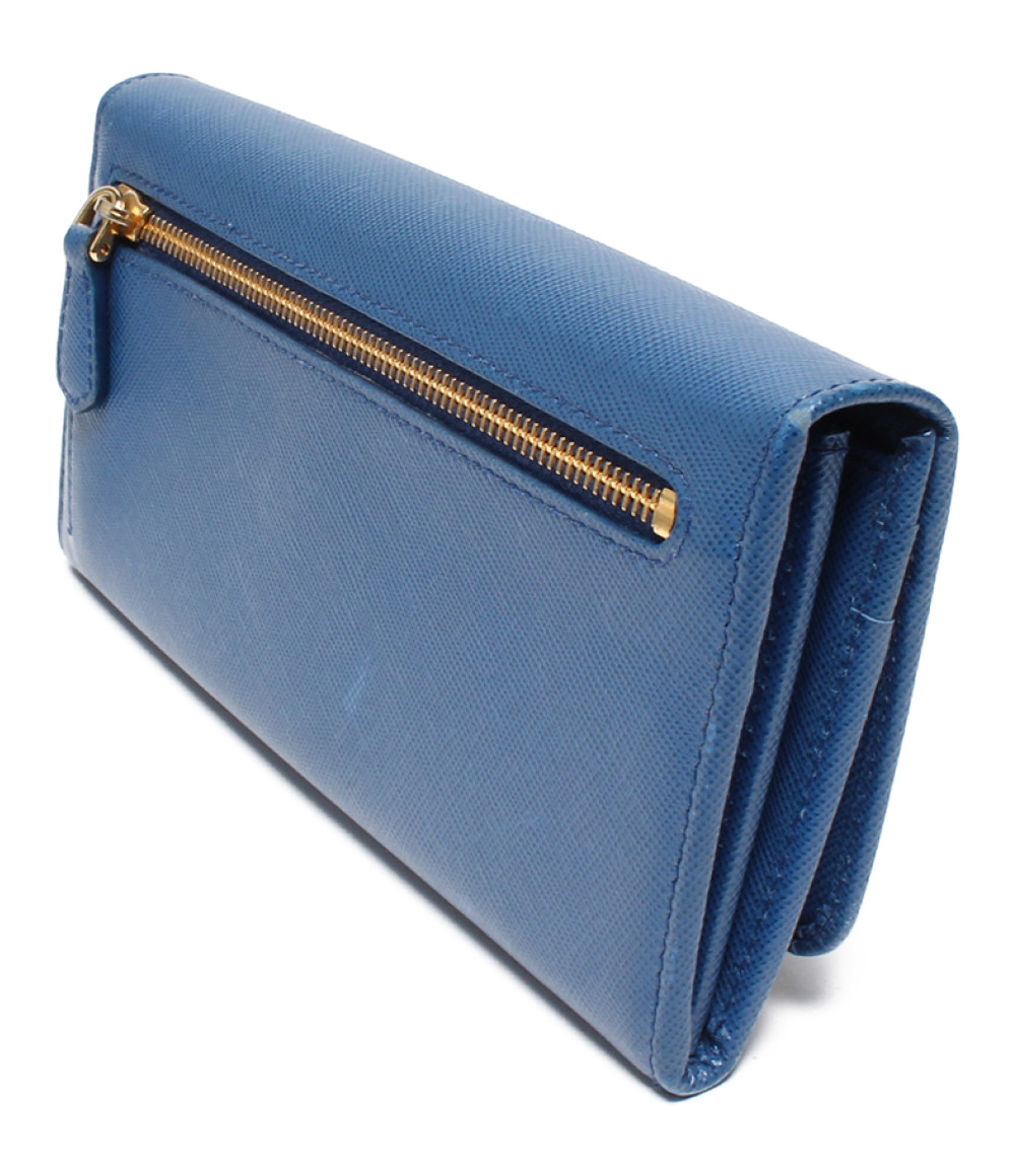 

Prada Blue Saffiano Leather Bow Long Wallet