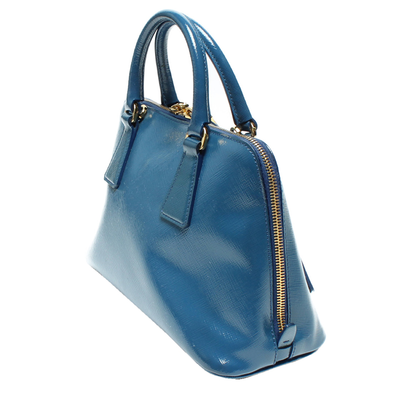 

Prada Blue Saffiano Leather Shoulder Bag