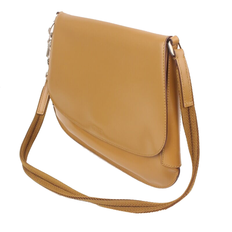 

Prada Camel Leather Shoulder Bag, Brown
