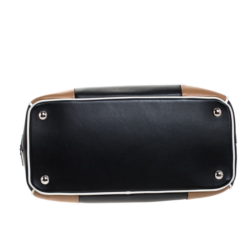 Prada Multicolor Baiadera Striped Leather Frame Tote