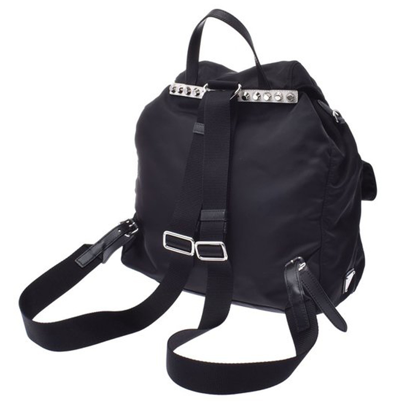 

Prada Red/Black Nylon Studs Backpack