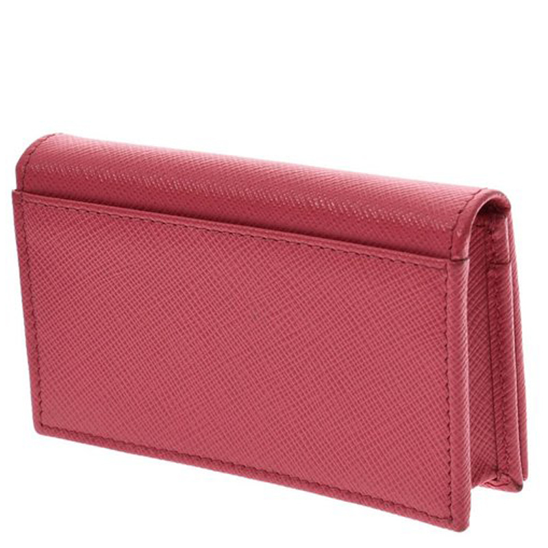 PRELOVED Prada Pink Saffiano Leather Card Case 181 061223 – KimmieBBags LLC