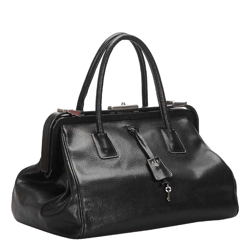 

Prada Black Leather Satchel