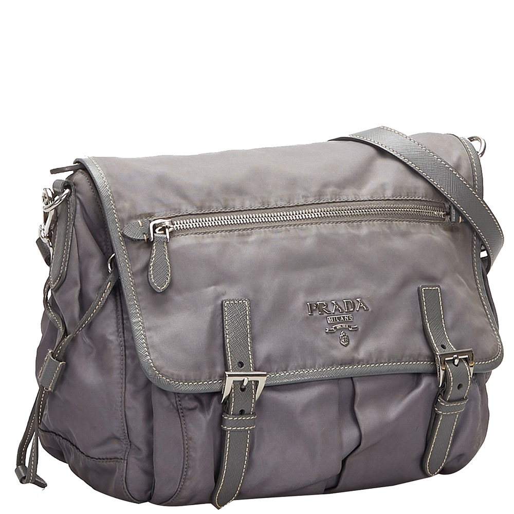 

Prada Grey Nylon Tessuto Crossbody Bag