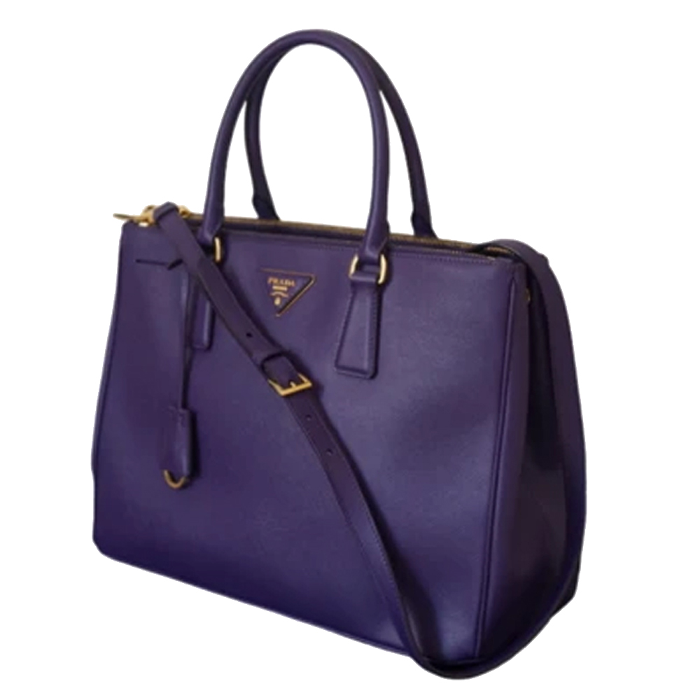 

Prada Purple Leather Saffiano Lux Galleria Tote