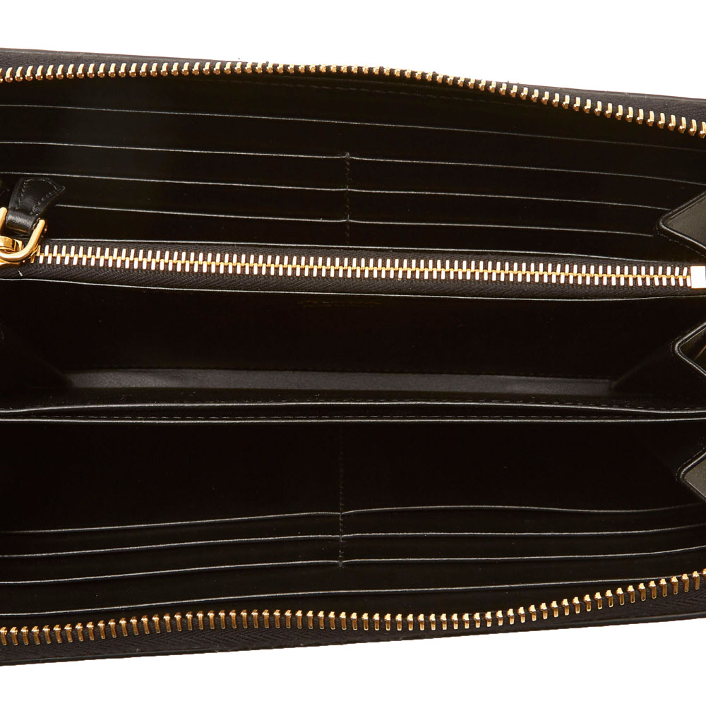 

Prada Black Leather Long Wallet