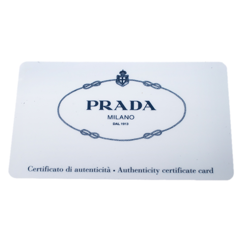 prada certificate card