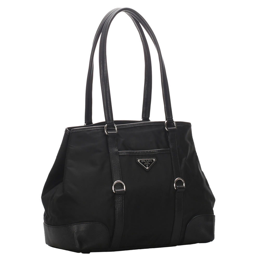 

Prada Black Tessuto Canavs Tote Bag