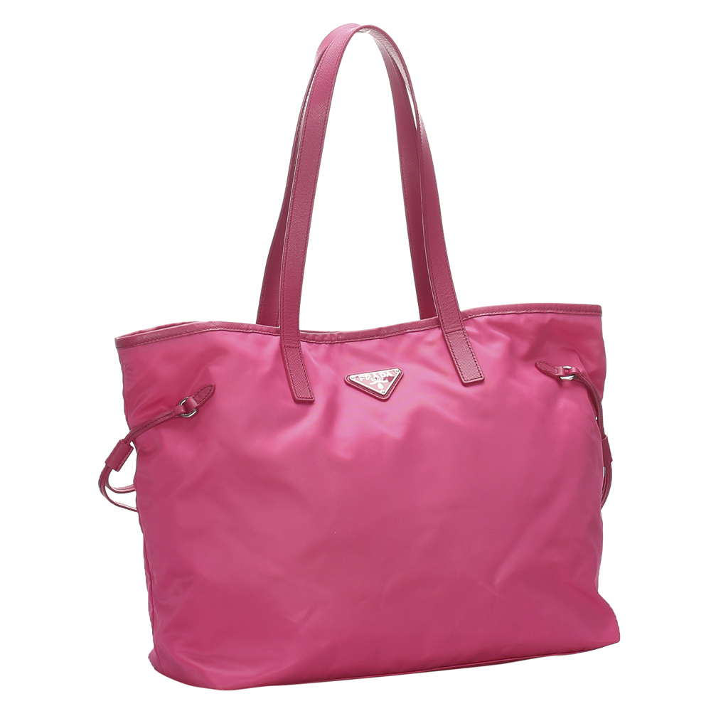 

Prada Pink Tessuto Canvas Tote Bag