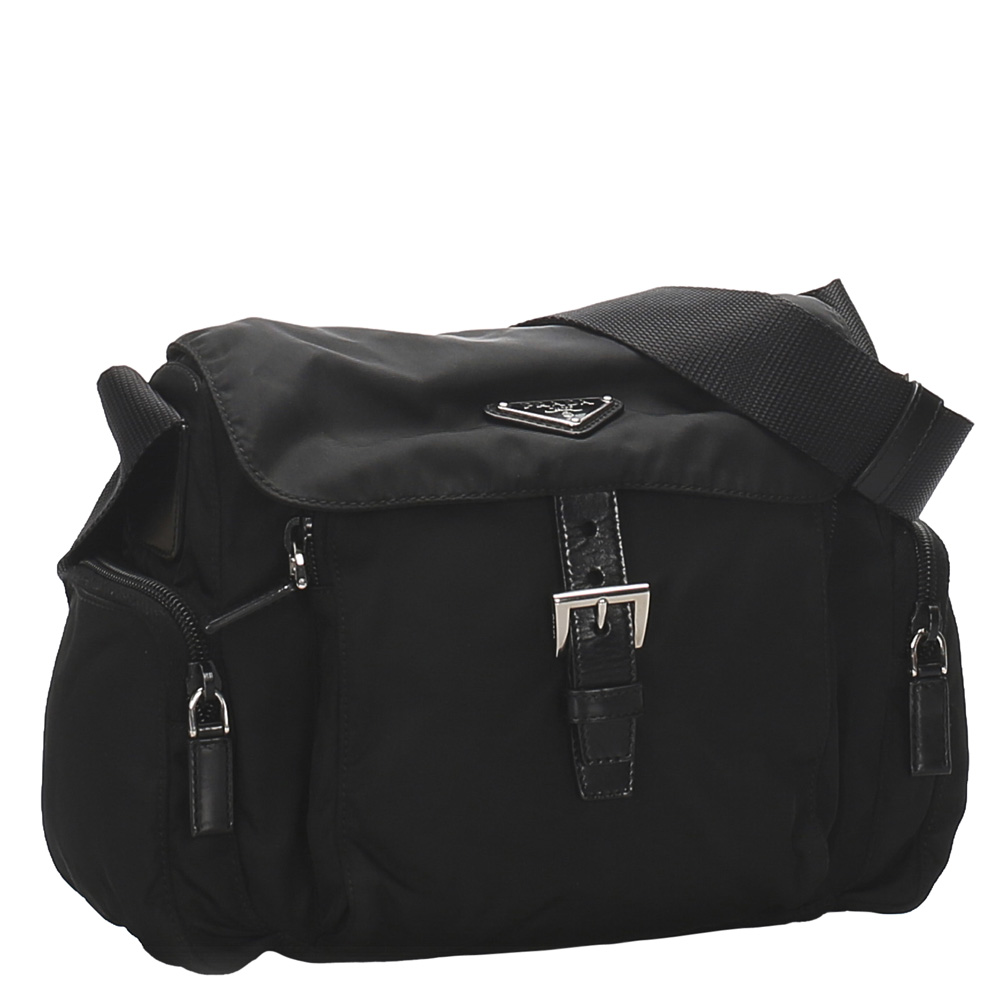 

Prada Black Tessuto Nylon Crossbody Bag