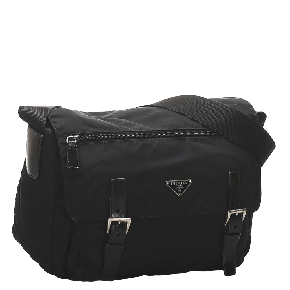 

Prada Black Tessuto Canvas Crossbody Bag