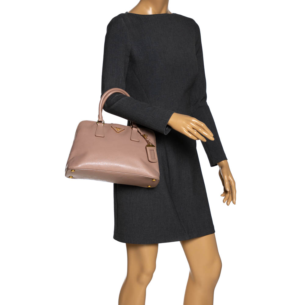 

Prada Pink Saffiano Lux Leather Medium Promenade Bag