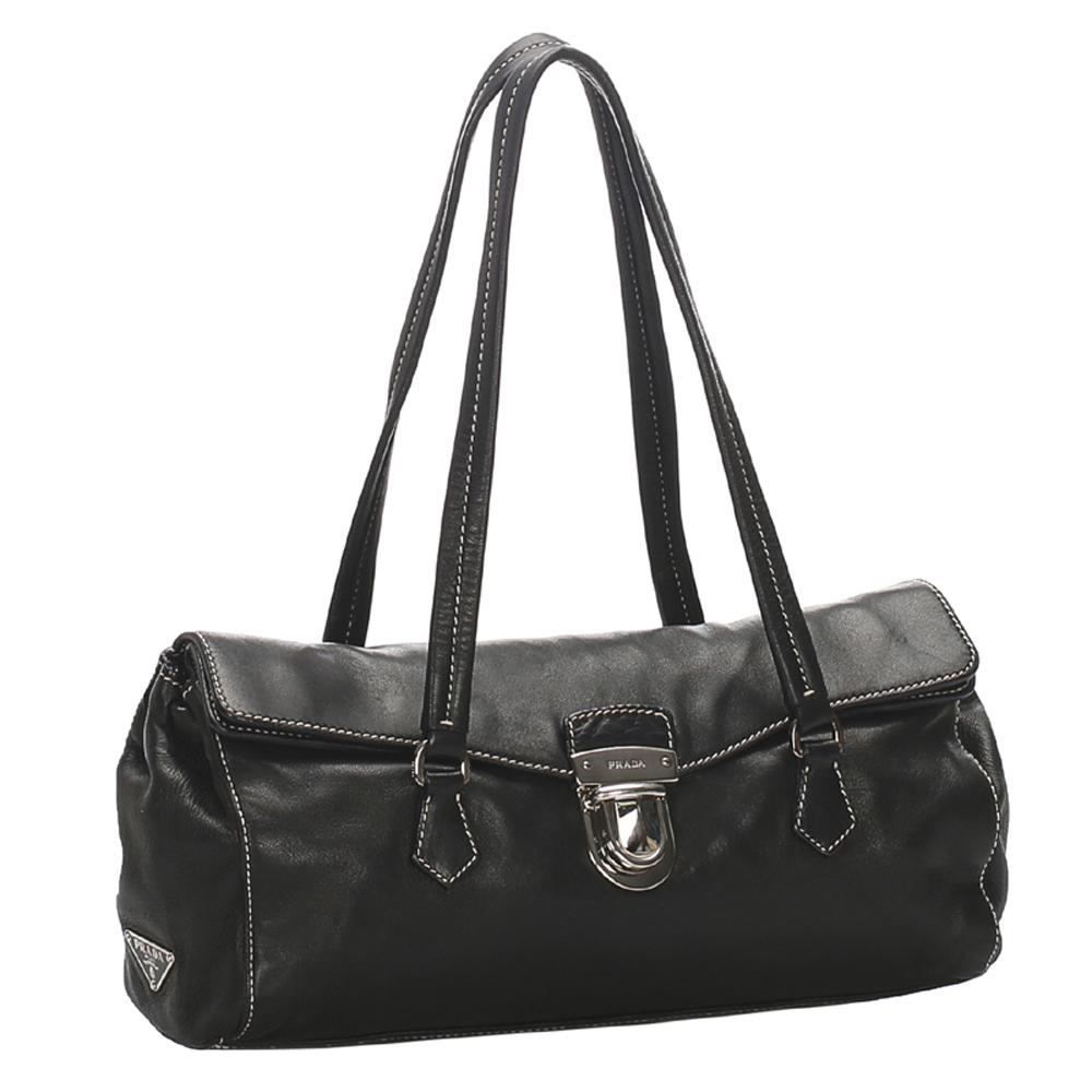 

Prada Black Calfskin Leather Easy Shoulder Bag