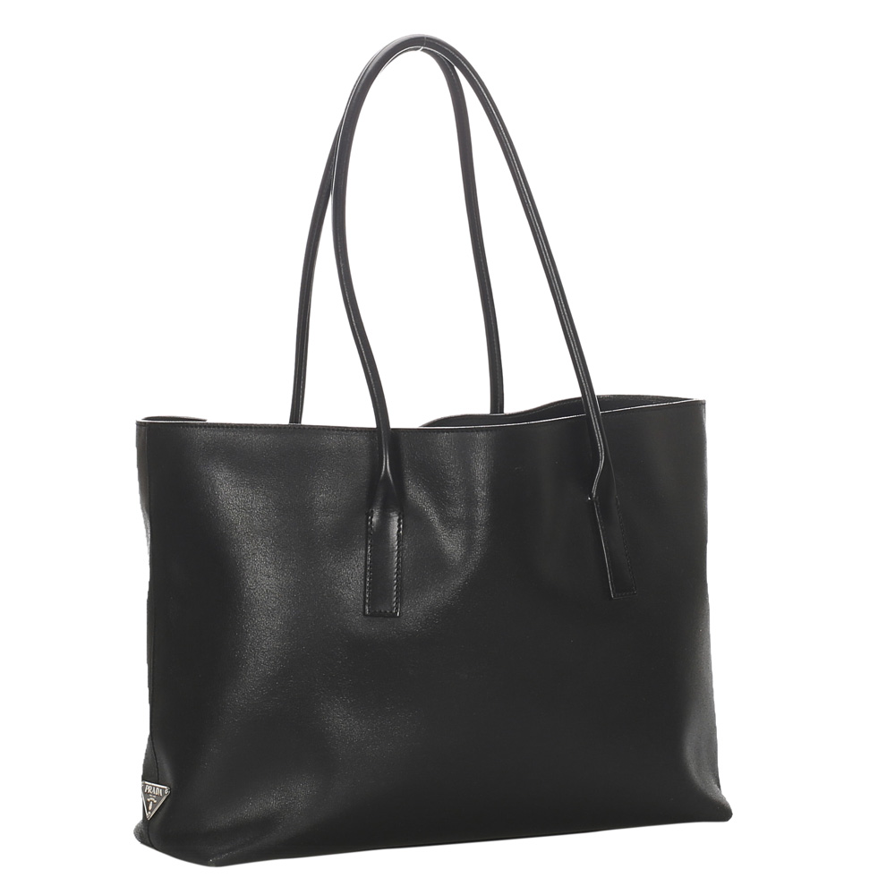 

Prada Black Leather Tote Bag