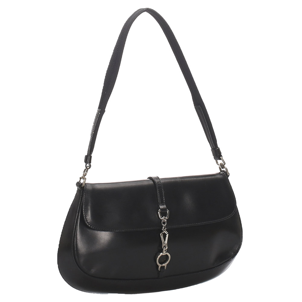 

Prada Black Leather Shoulder Bag