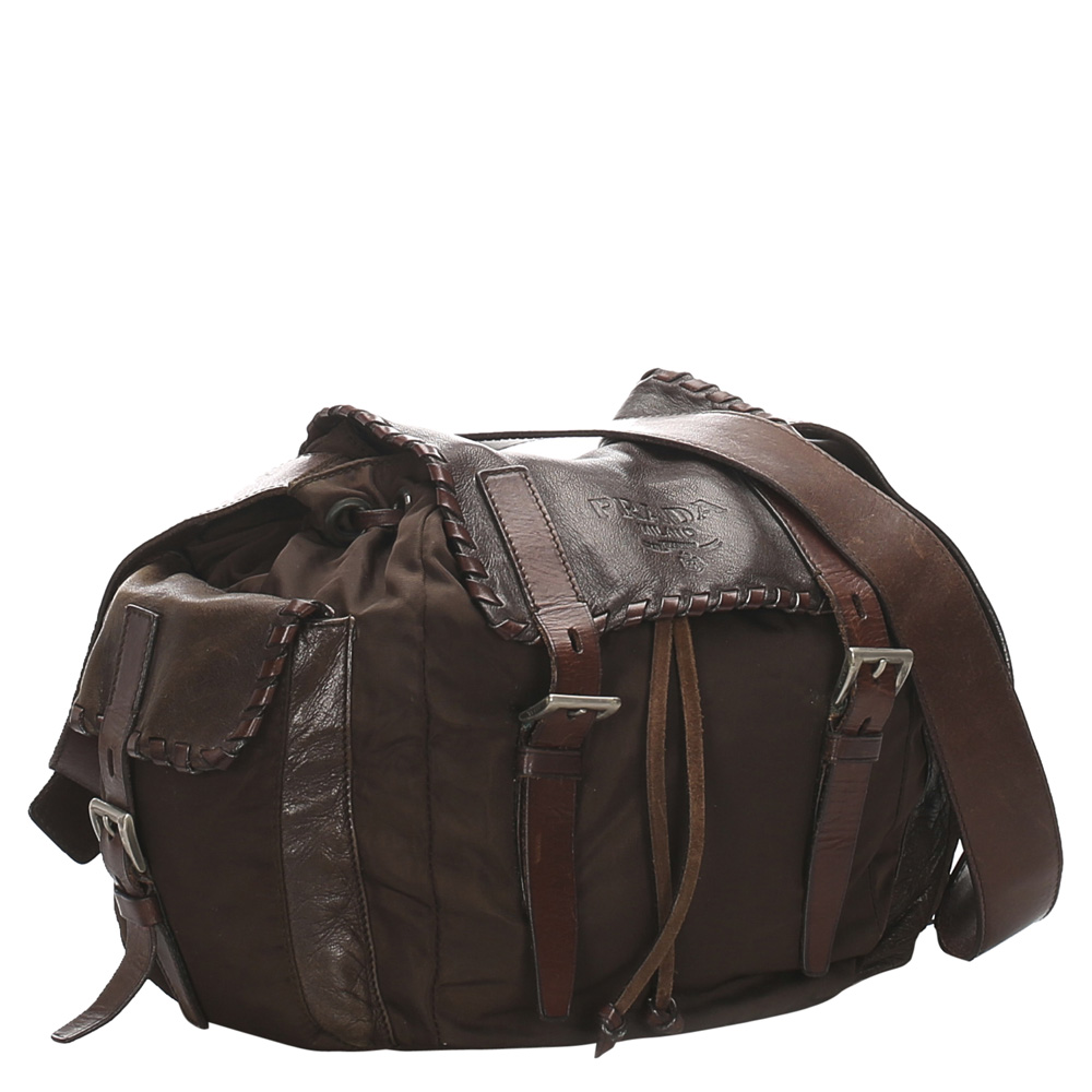 

Prada Brown/Dark Brown Tessuto Nylon Crossbody Bag
