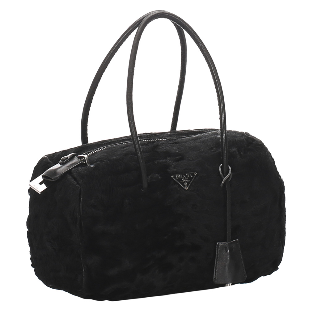 

Prada Black Fur Satchel