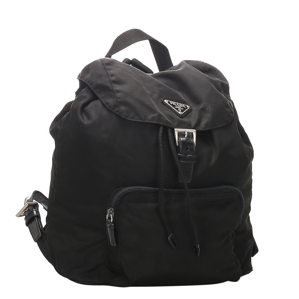

Prada Black Tessuto Nylon Drawstring Backpack
