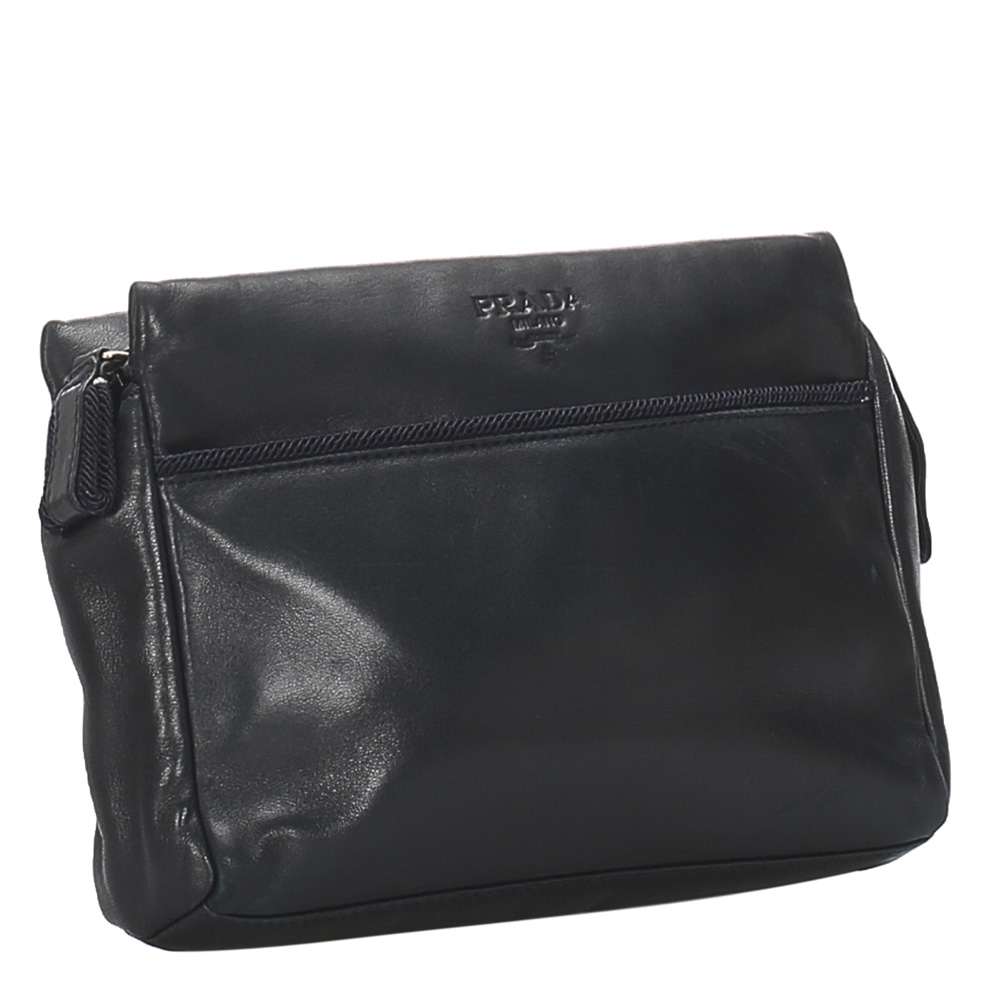 

Prada Black Leather Clutch
