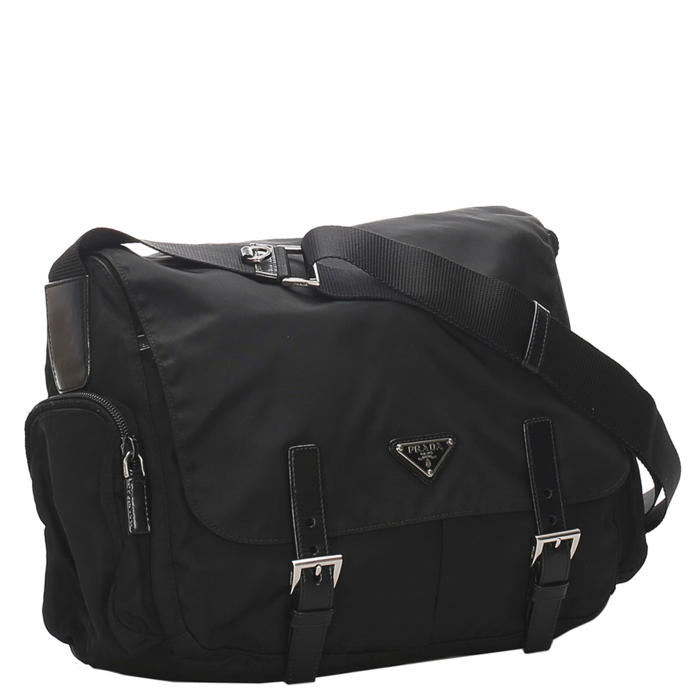 

Prada Black Tessuto Nylon Messenger Bag