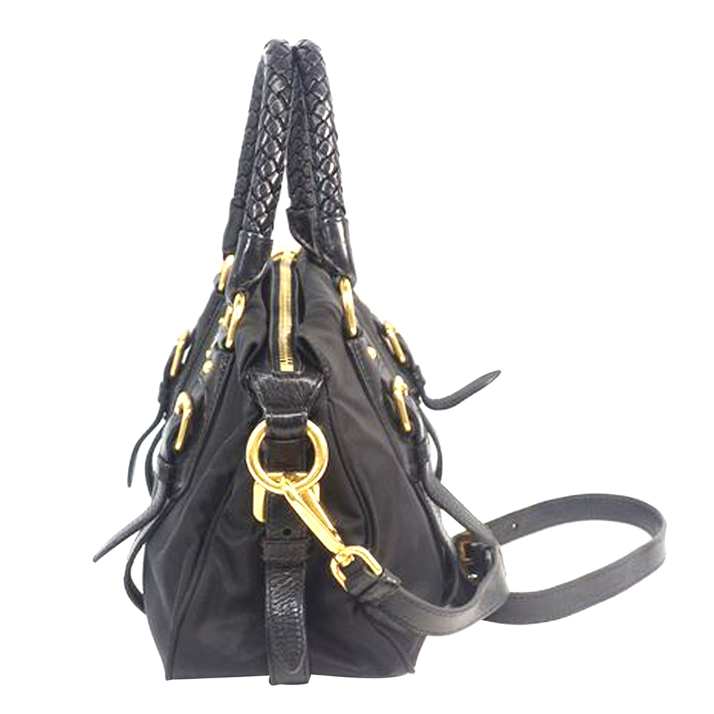 

Prada Black Tessuto Nylon Satchel Bag