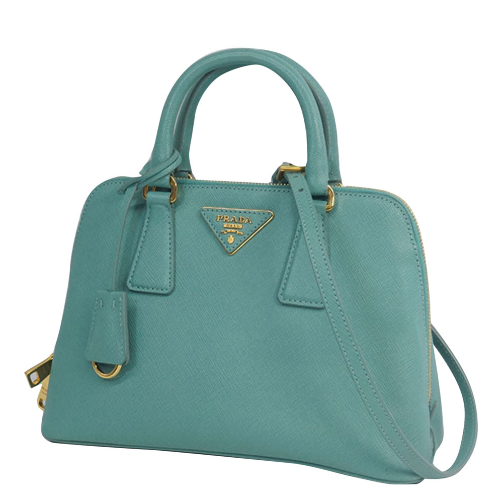 

Prada Blue Saffiano Leather Promenade Small Satchel Bag