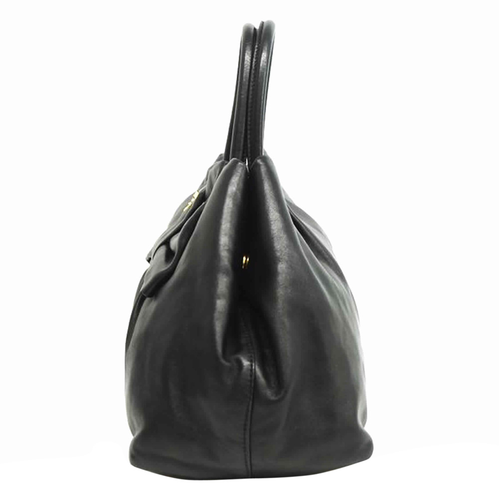 

Prada Black Leather Fiocco Bow Bag