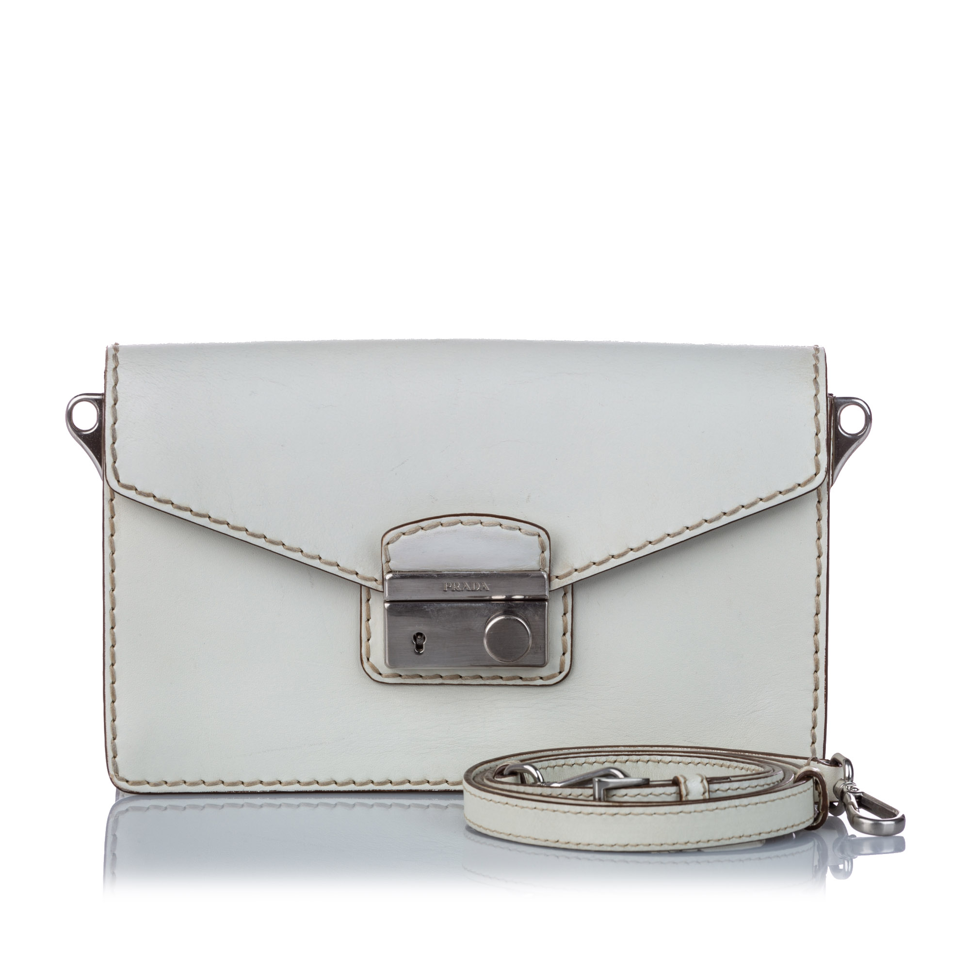 prada white crossbody bag