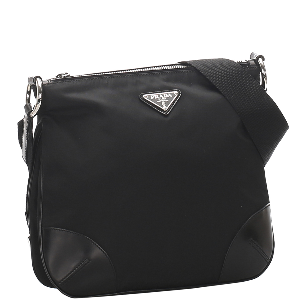 

Prada Black Nylon Tessuto Crossbody Bag