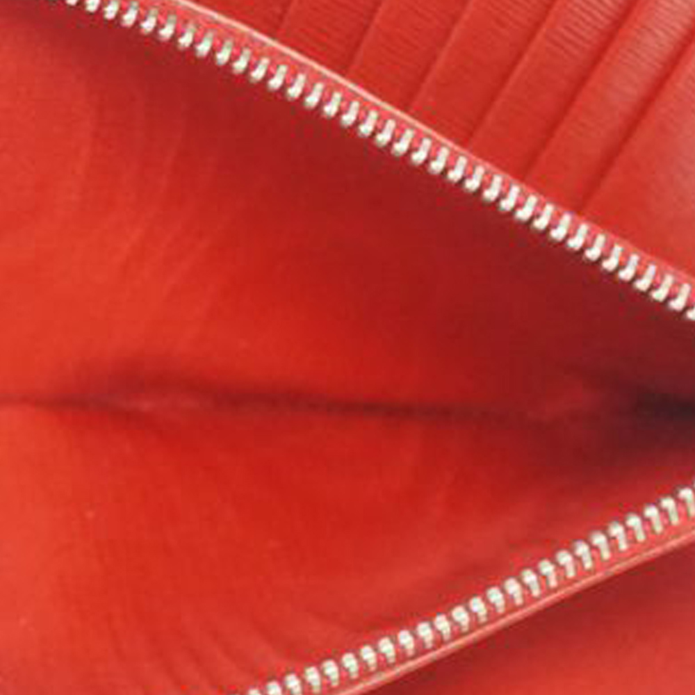 

Prada Red/White Saffiano Leather Travel Wallet
